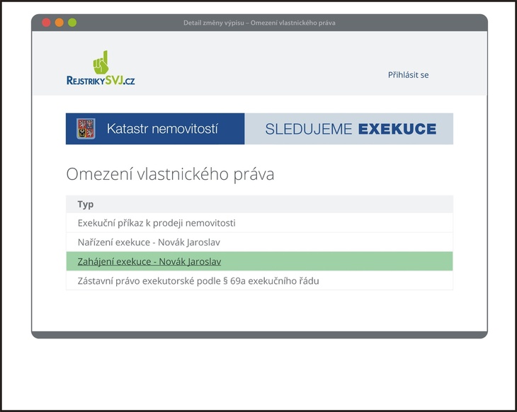 Změna na výpisu – sledujeme exekuce…