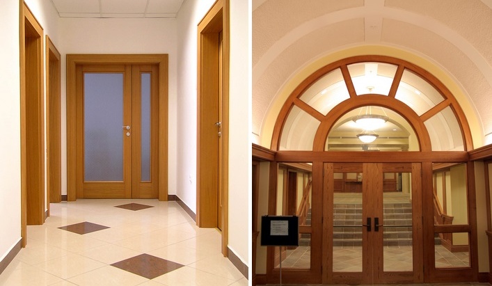 Dveře interiérové s bezpečnostním sklem a požární stěna, foto Požární centrum s. r. o. Dveře interiérové s bezpečnostním sklem a požární stěna, foto Požární centrum s. r. o.