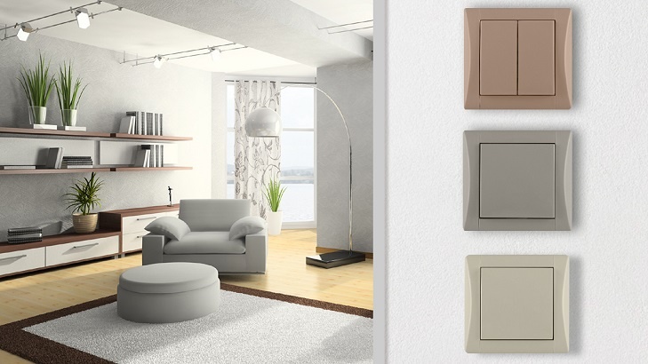Odolná elegance vypínačů a zásuvek do obýváku i do koupelny Odolná elegance vypínačů a zásuvek do obýváku i do koupelny