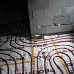 Podlahový rozvod s hotovým podlahovým vytápěním
