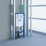 Ukázka předstěnové instalace pro koupelnu Zdroj: Grohe