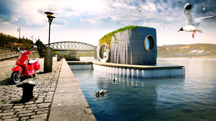 Prvok - první 3D tiskem postavený dům v ČR (vizualizace) Prvok - první 3D tiskem postavený dům v ČR (vizualizace)