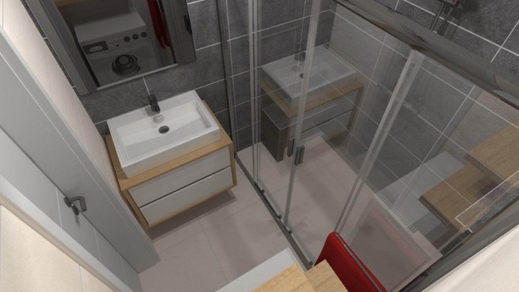 Ukázka 3D návrhu koupelny, zdroj: Alca plast Ukázka 3D návrhu koupelny, zdroj: Alca plast