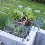 Příklad vhodného souladu betonových prvků s dominantní zelení Foto: Atelier Flera