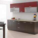 Kuchyňský blok Cherry dub wenge červená