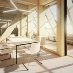 Unikátní dřevostavba se solárními šindely pro Klobouckou lesní Zdroj: Mjölk architekti