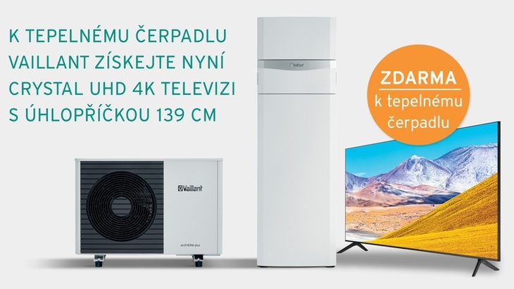 Tepelné čerpadlo Vaillant a televize k tomu. Nepropásněte svoji šanci Tepelné čerpadlo Vaillant a televize k tomu. Nepropásněte svoji šanci