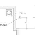 foto č. 17 Půdorys – Příklad osazení přívodu externího vzduchu. Konkrétní řešení konzultujte s projektantem a kamnářem dle konkrétního typu kamen Foto: Ing. Jaroslav Koutný