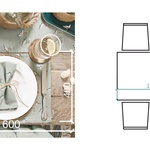 Minimální velikost jídelního stolu se odvíjí od velikosti jídelního místa pro jednu osobu Zdroj výkresů: Kniha Interiéry do detailu, Iva Bastlová