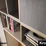 Ložnice - detail kontrastní metalické hrany