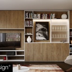 Obývací pokoj s úložnými prostory